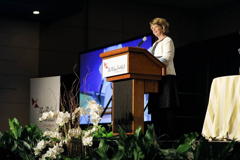 Rev. Susan Leonard-Ray, Anderson District Superintendent, The United Methodist Church, giving the invocation
