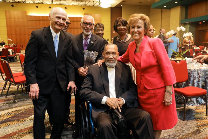 Charles Bolden and his family with Secretary Riley and Betty Farr
