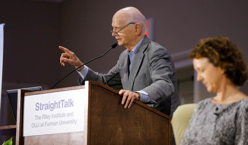 Secretary Riley, former U.S. Secretary of Education and S.C. Governor, making remarks