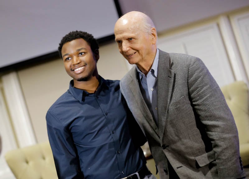 Secretary Riley with Advance Team member Albert Davis