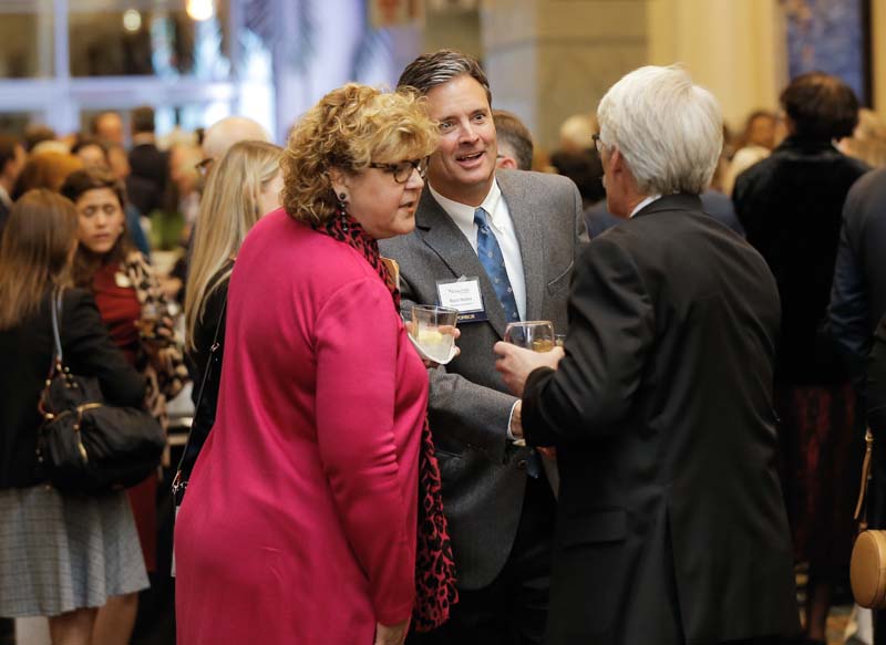 Elizabeth Davis, President, Furman University, speaking with Brent Nelsen, professor, Politics & International Affairs at Furman