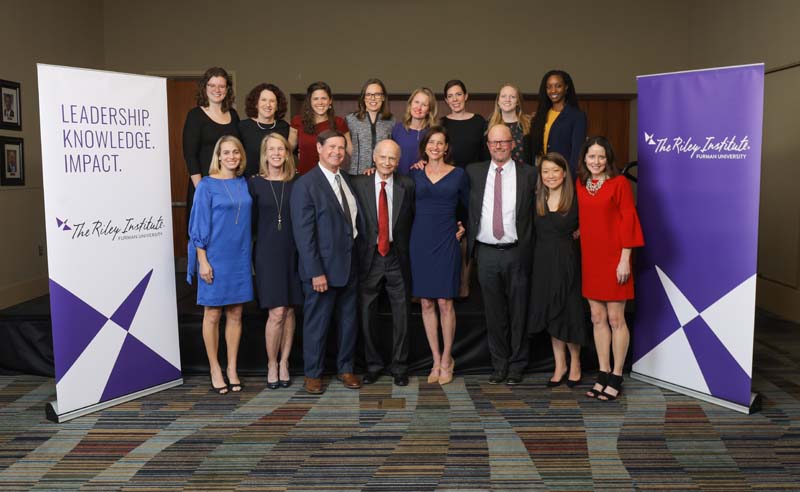Secretary Riley with the Riley Institute staff