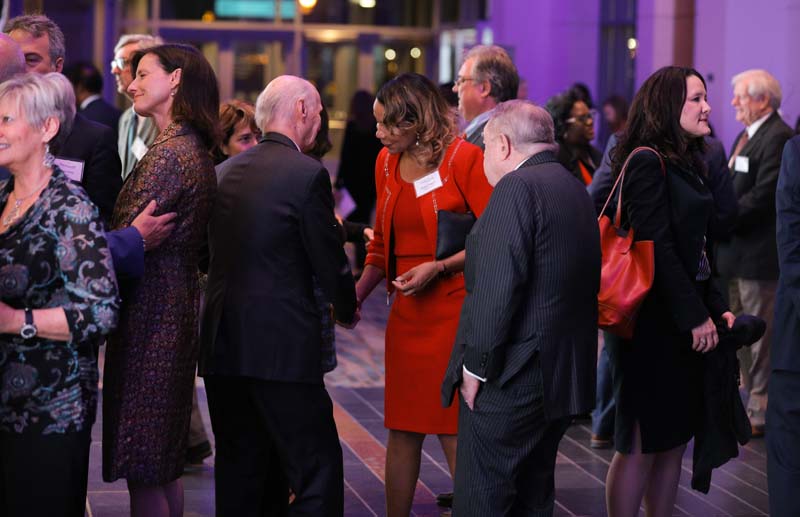 Secretary Riley with guests