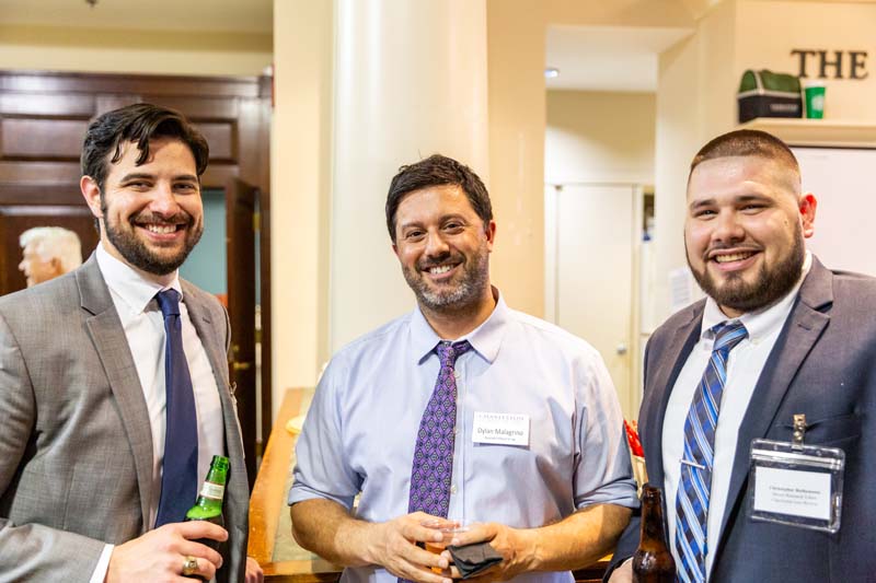(l-r) Timothy Nicolette, Professor Dylan Malagrino and Chris Buthmann
