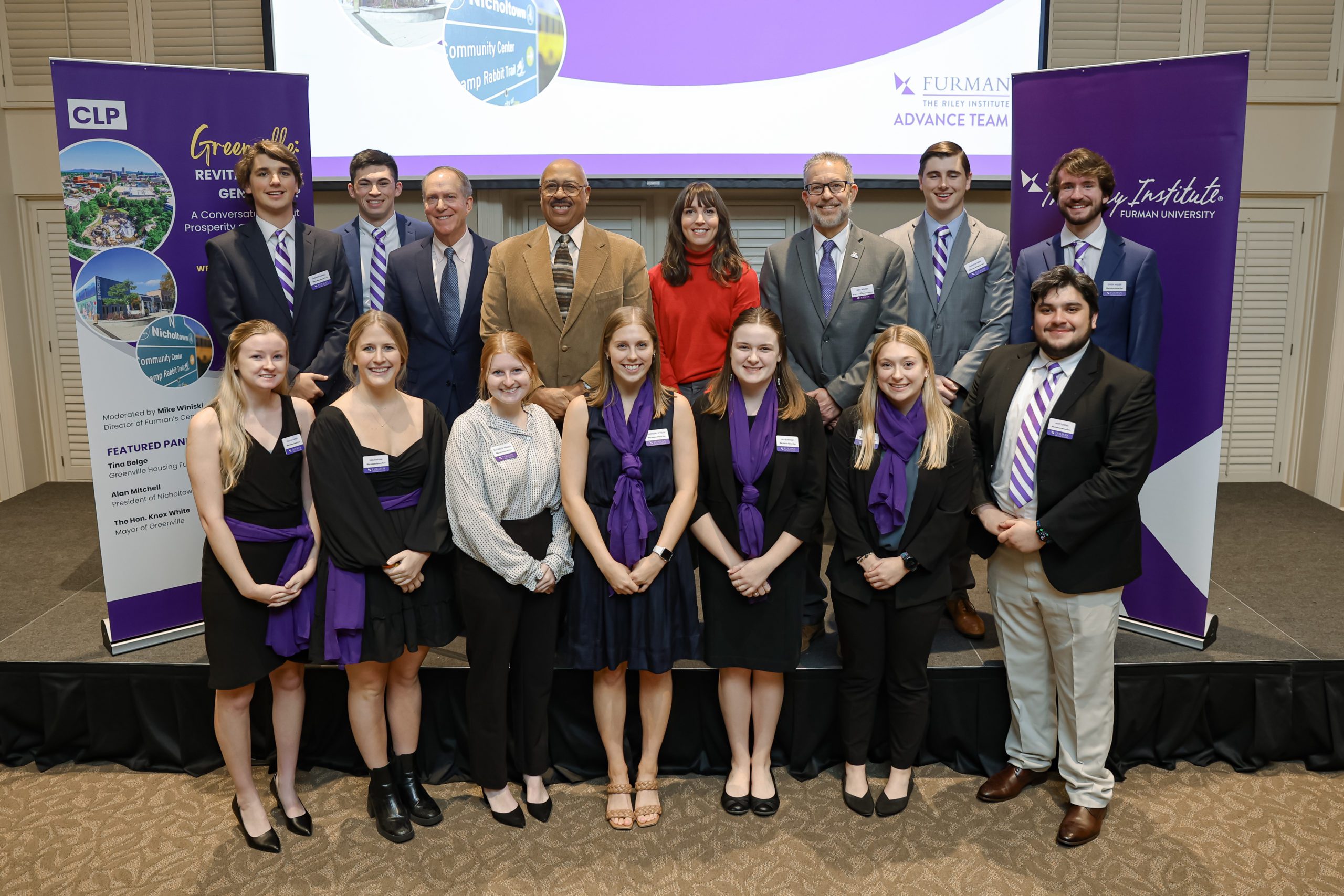 The event was created and implemented by the Riley Advance Team, a select group of Furman students who act as ambassadors for Furman and the Riley Institute at campus events.