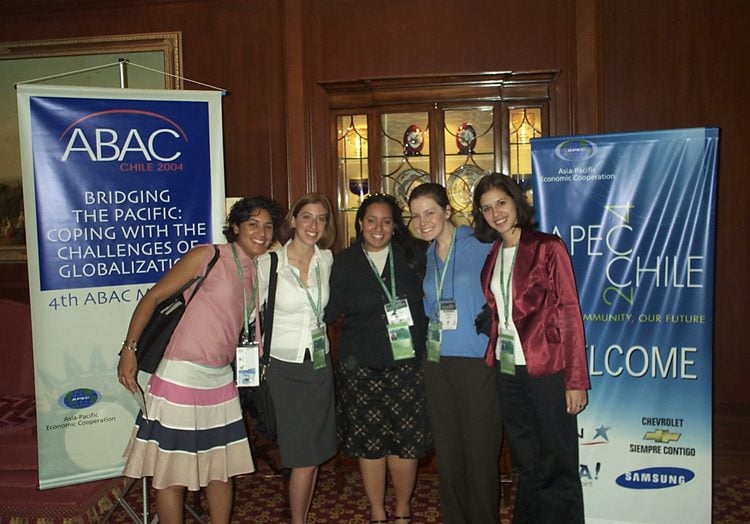 Rupa Sekhar (VTM rep) and Furman students at ABAC Headquarters