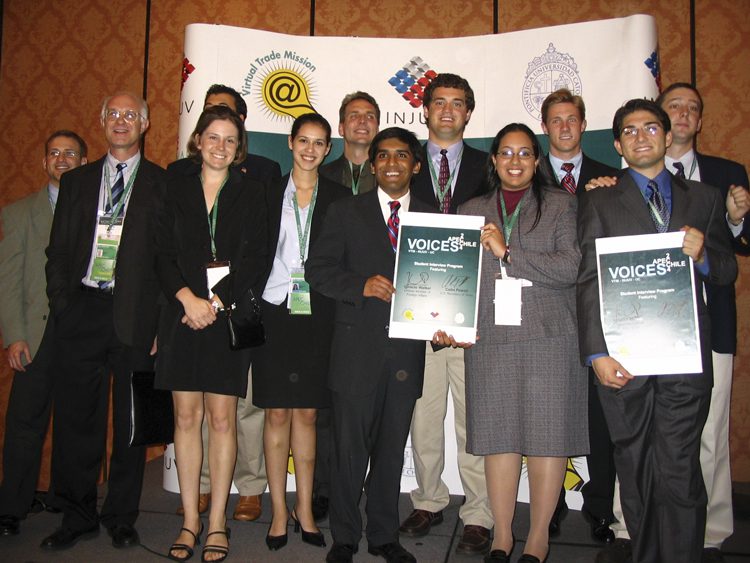Furman students with other students attending the APEC meeting