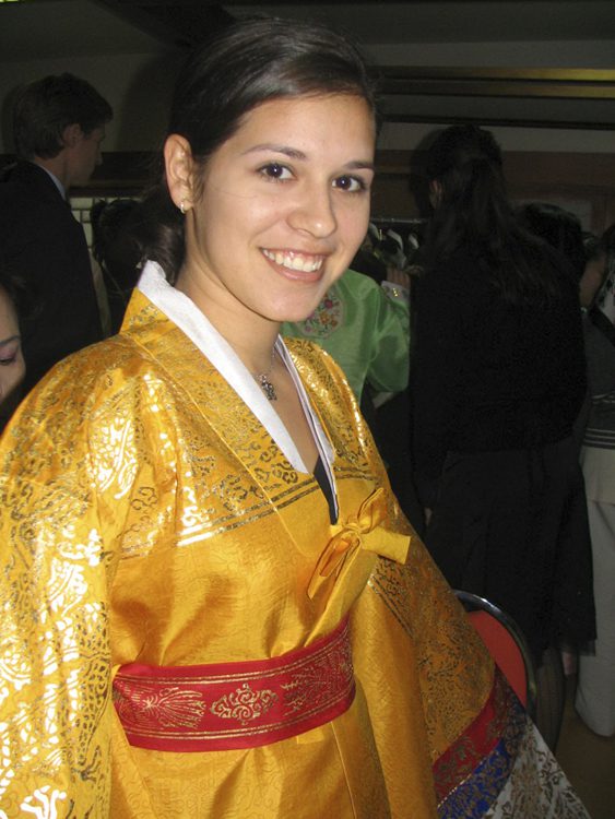 Monica Handa in traditional dress