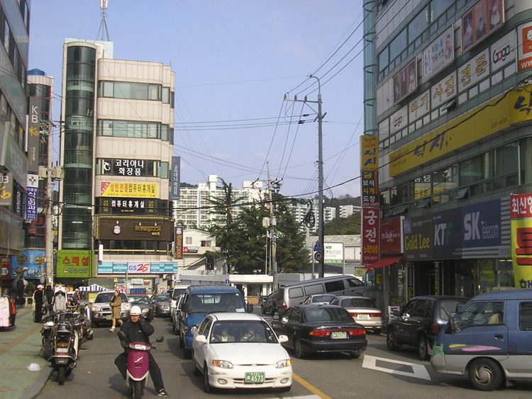 A busy street in Busan