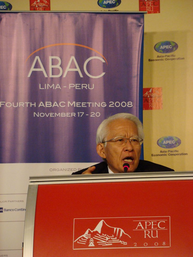 ABAC Representative addressing the media