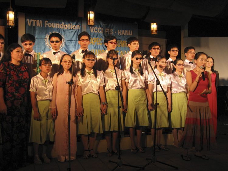 The Vietnamese School of the Blind perform on 