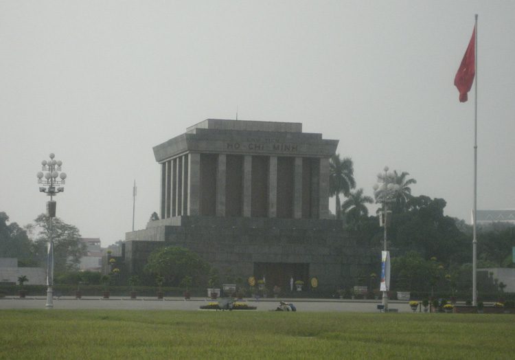 The Ho Chi Minh memorial in Hanoi
