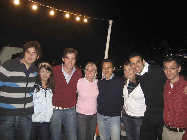 Furman students with other students on the Matilda Cruise
