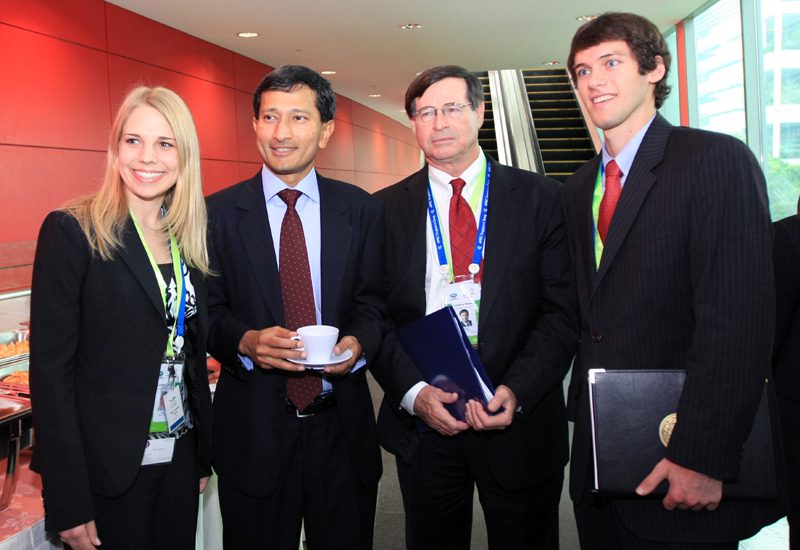 Kelly Cressy, Dr Don Gordon and Cary Fontana with Dr. Balikrishnan, Minister for Community Development, Youth and Sports