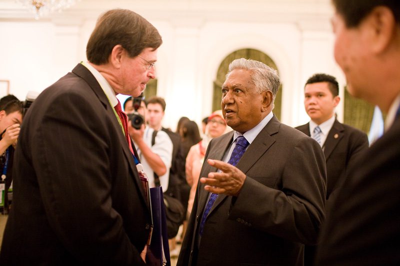 Dr. Don Gordon with Singapore President Sellapan Ramanathan