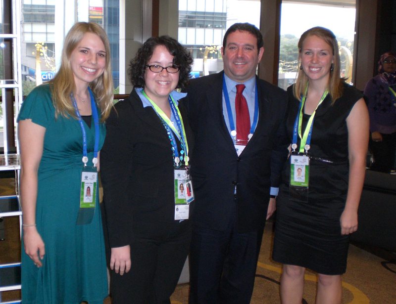 Kelly, Dez and Hannah with Peter Scher, Executive Vice President of Global Government Relations and Public Policy at JP Morgan