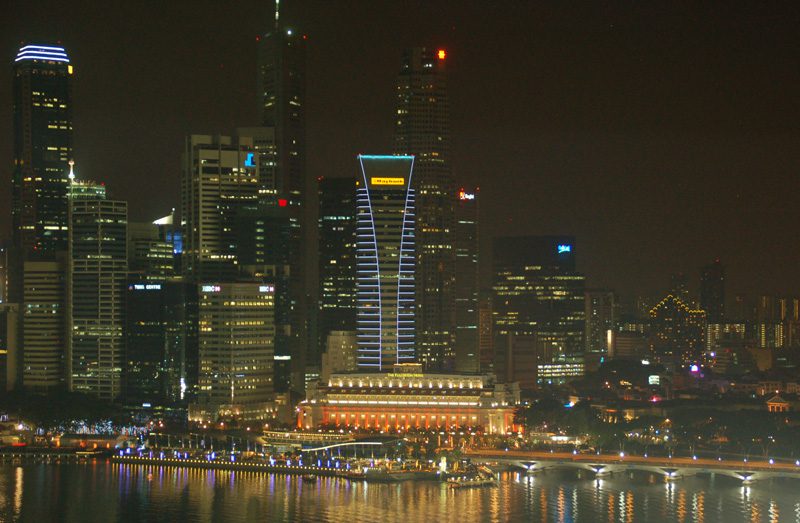 The Singapore skyline