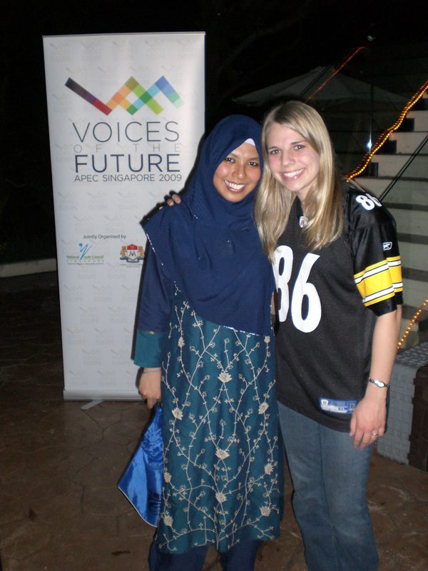 Kelly with another student