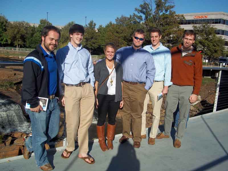 Following their meetings, the students enjoyed some ice cream downtown (l-r) Cory, Joey, Anna, Andrew, Miller and Bobby