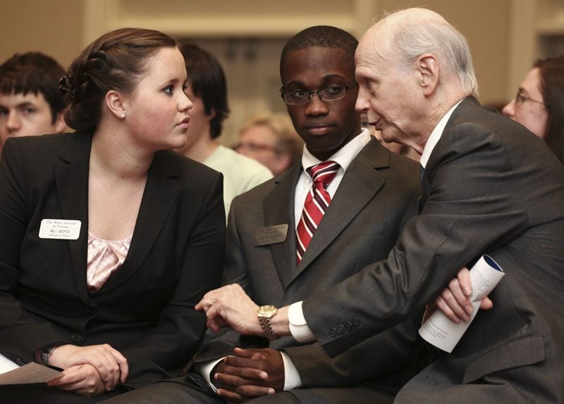 Ali Boyd and Keith Early with Secretary Richard Riley