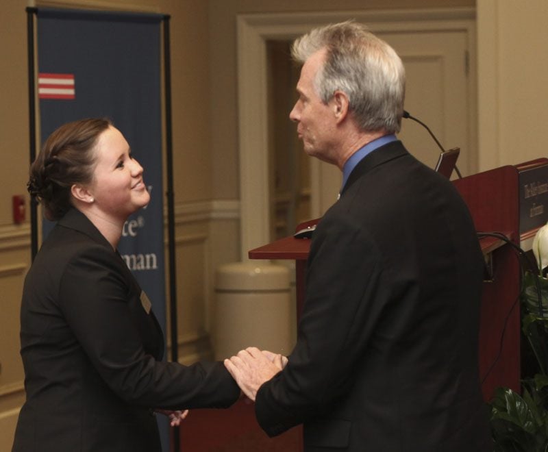 Ali Boyd with guest speaker Kevin Quigley