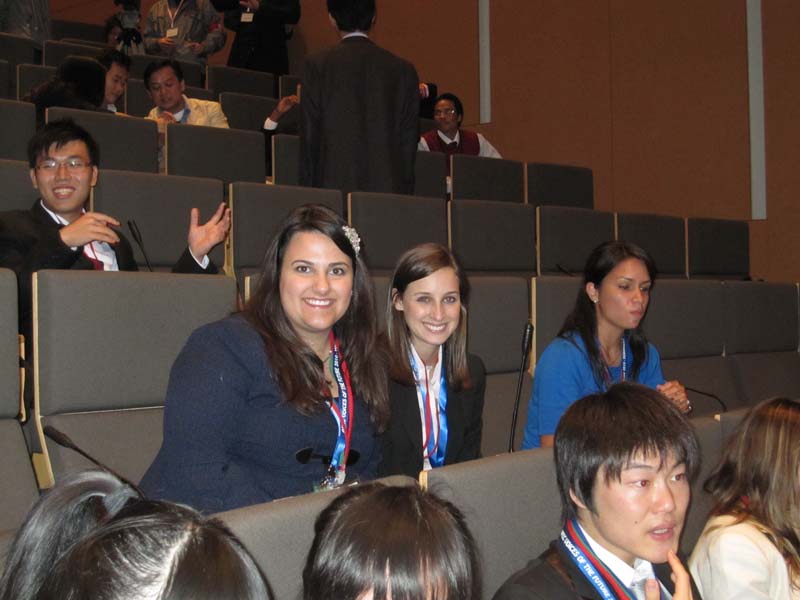 (l-r) Elizabeth and Nora attending one of the meetings