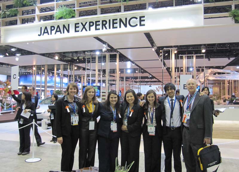 (l-r) Marissa Pavia, Katie Shultz, Elizabeth Trenary, Dr. Jessica Hennessey, Nora Collins, Karim Kajani, Dr. Cleve Fraser