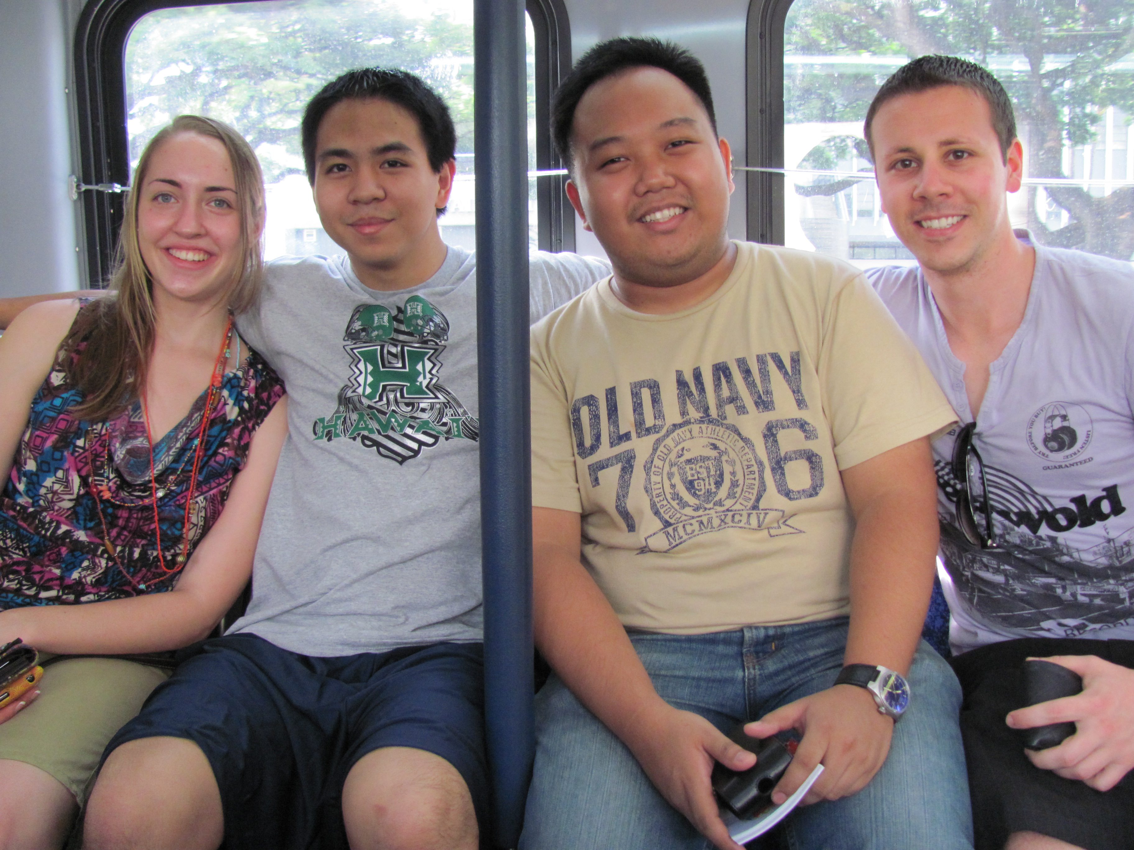 Katie Fearington with students from the U.S., the Phillipines and Australia