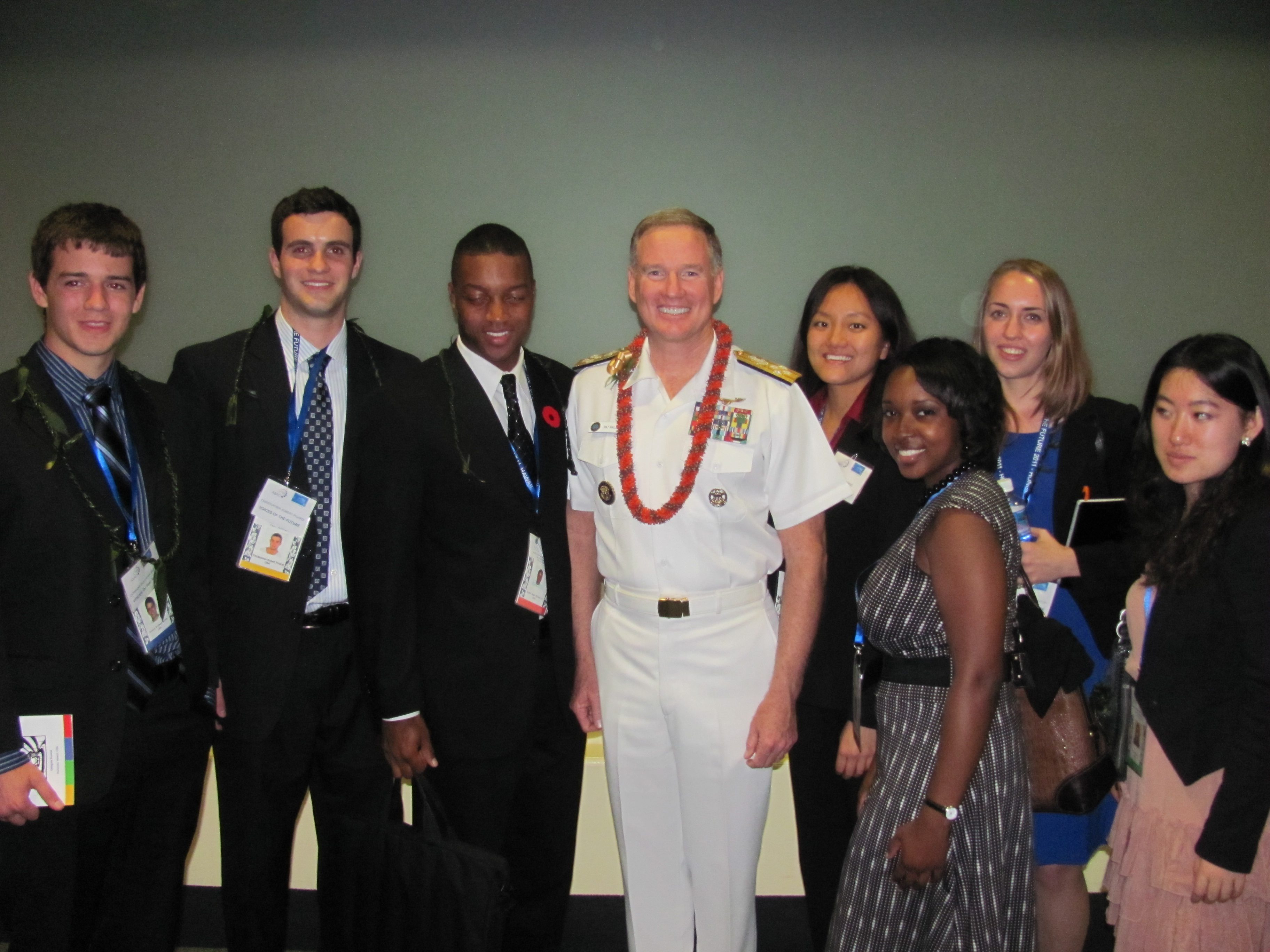 Admiral Patrick Walsh, commander of the U.S. Pacific Fleet (center)