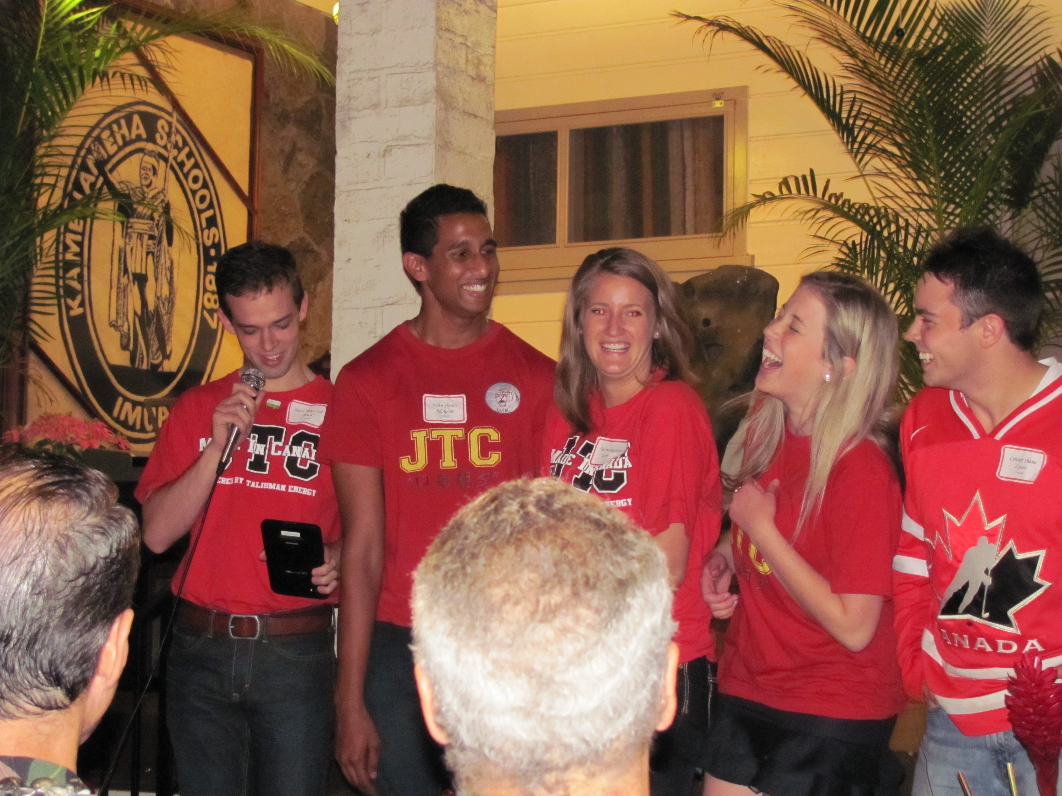 The student delegation from Canada