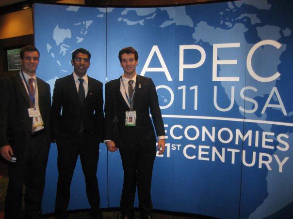 (l-r) Chris Picardi, Sudhvir Sing and Nick Barry of New Zealand