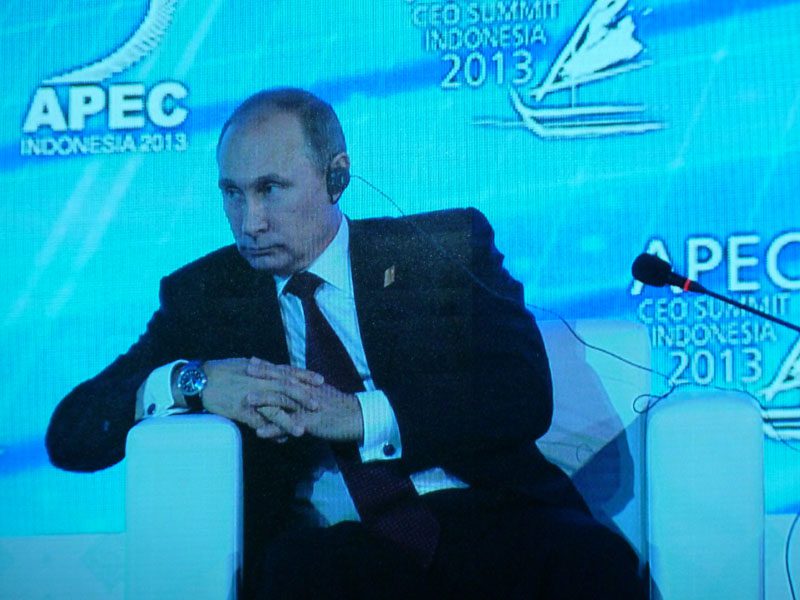 Vladimir Putin, President of Russia, speaking about 