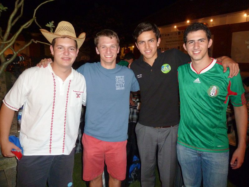 Brian with delegates from Mexico on cultural night