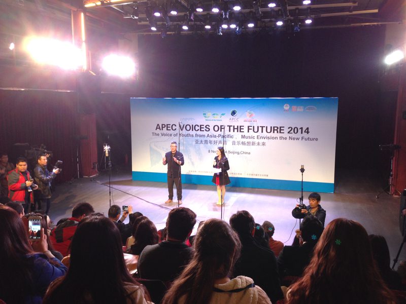 Singing the olympics song