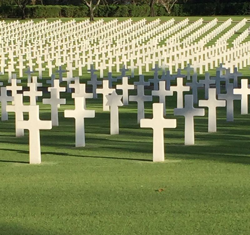 The Manila American Cemetery was very well kept and resembled Arlington Cemetery.