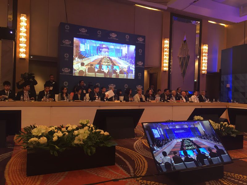 During the session with the APEC Business Advisory Council, representatives from 6 member economies had the chance to voice their opinion on important issues in our economies. Nathan Thompson spoke about the importance of small and medium sized enterprises on behalf of the U.S. delegation