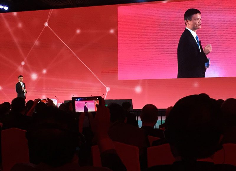 Alibaba chairman Jack Ma also addressed the CEO Summit at the Makati Shangri-La Hotel in Manila