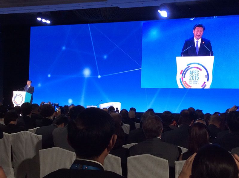 Xi Jinping, President of the People's Republic of China, was one of the world leaders to address to the CEO Summit