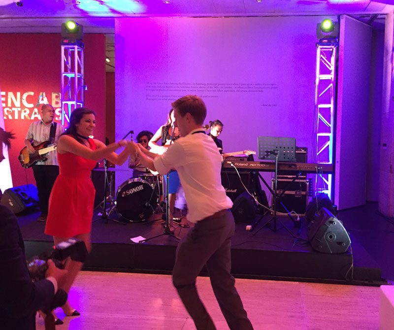 Students Mallary Taylor and Nathan Thompson celebrating a successful day with some swing dancing!