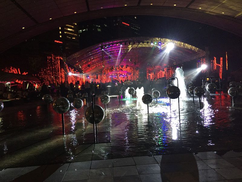 The receptions at night included food, dancing, and cultural presentations