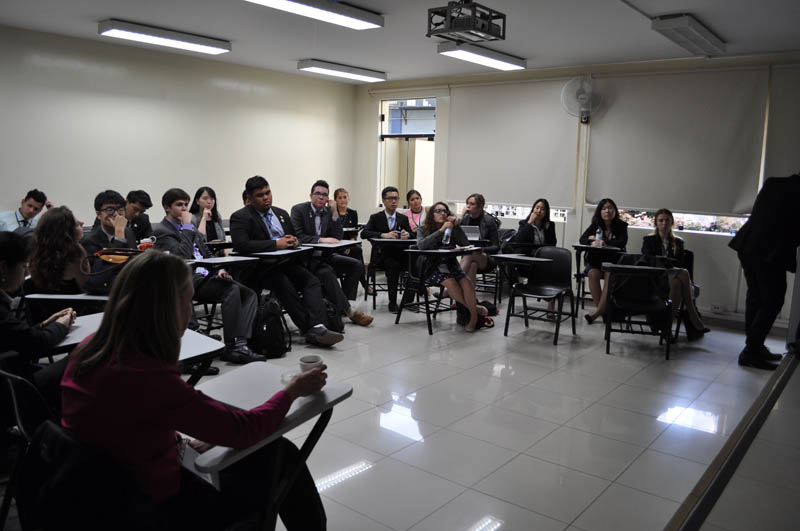 Another group discussing the drafting of the APEC Youth Declaration