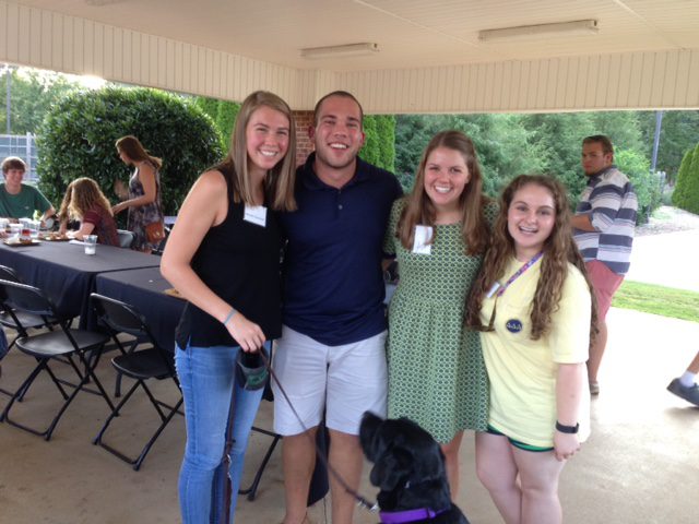 (l-r) Meredith Butenhoff ('20), Zack Miller ('18), Lauren Bixby('19), Nicole Hyman ('18)