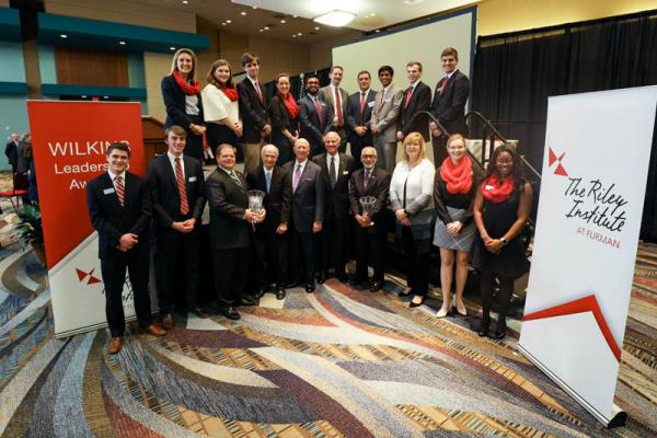 The Riley Institute Advance Team with Wes Newton, Secretary Riley, David Wilkins, Gov McMaster, Charles Bolden and Elizabeth Davis at the thirteenth annual Wilkins Awards Dinner