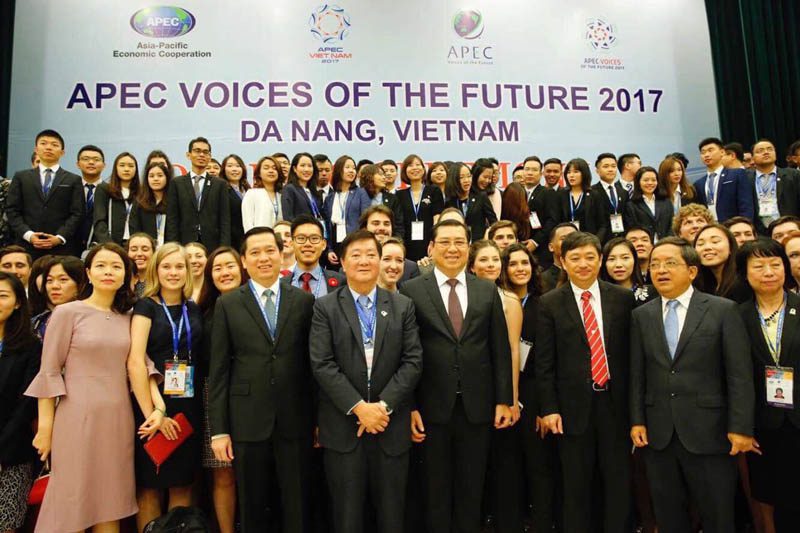 Delegates gathering at the opening ceremonies of APEC Voices of the Future