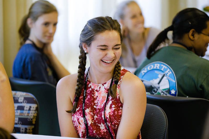 Maddie Tedrick finds something amusing!