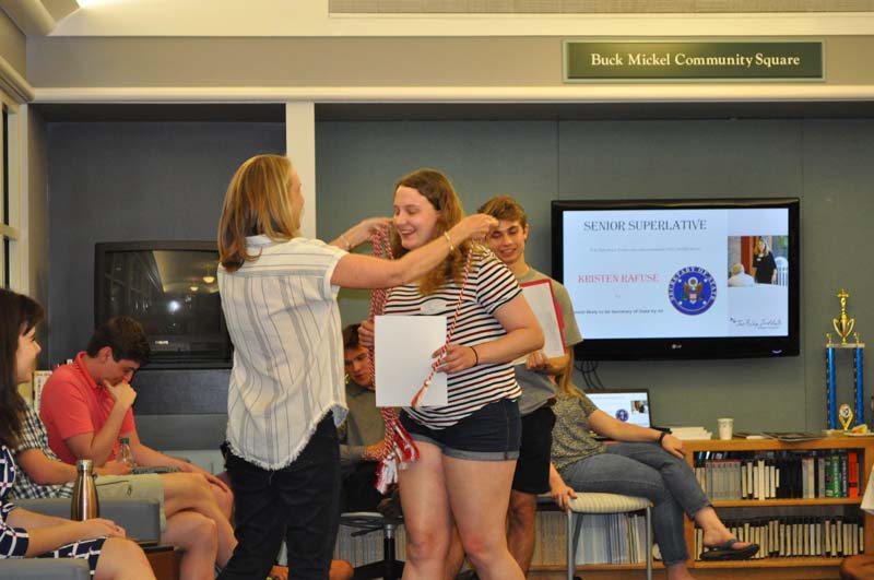 Kristen Rafuse (’19) receiving superlative