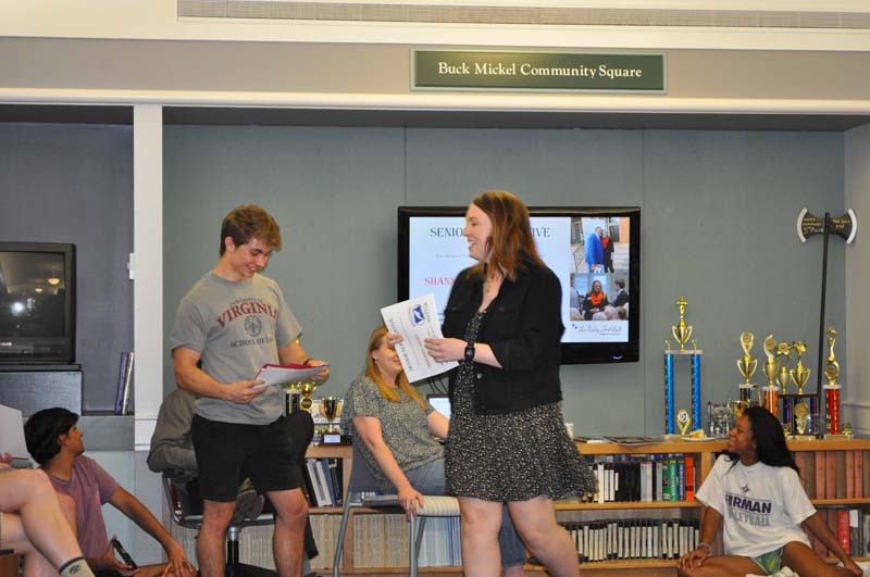 Shannon Short (’19) receiving superlative