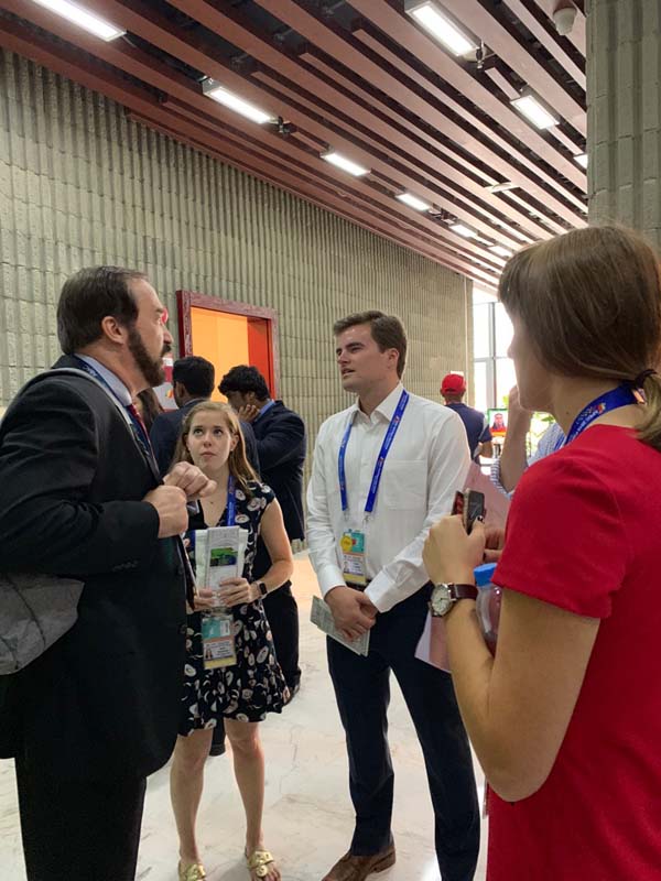 (l-r): Mary Bradley Pazdan, David Cousar and Katherine West meeting with ABAC members