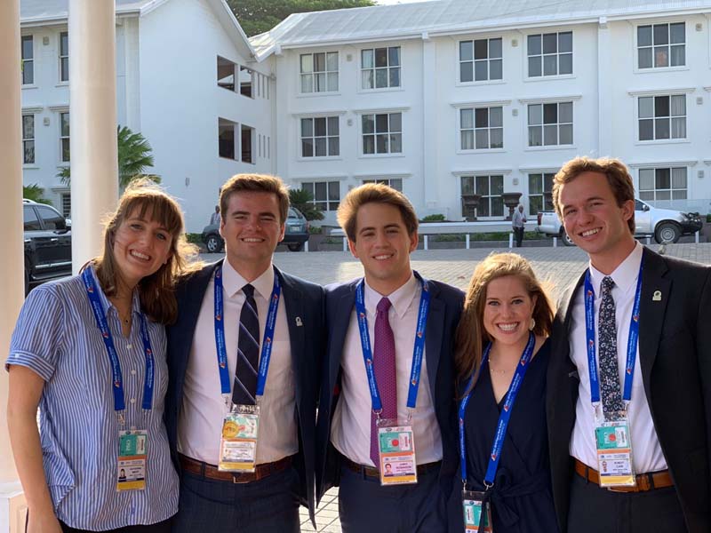 (l-r): Katherine West, David Cousar, Jackson Robinson, Mary Bradley Pazdan and Rob Cain