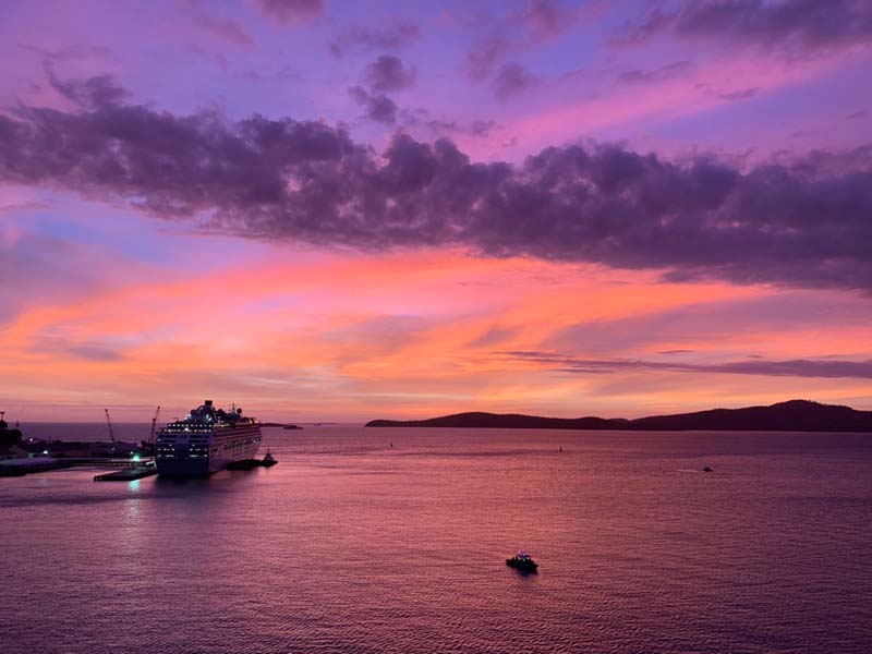 Beautiful sunset over PNG